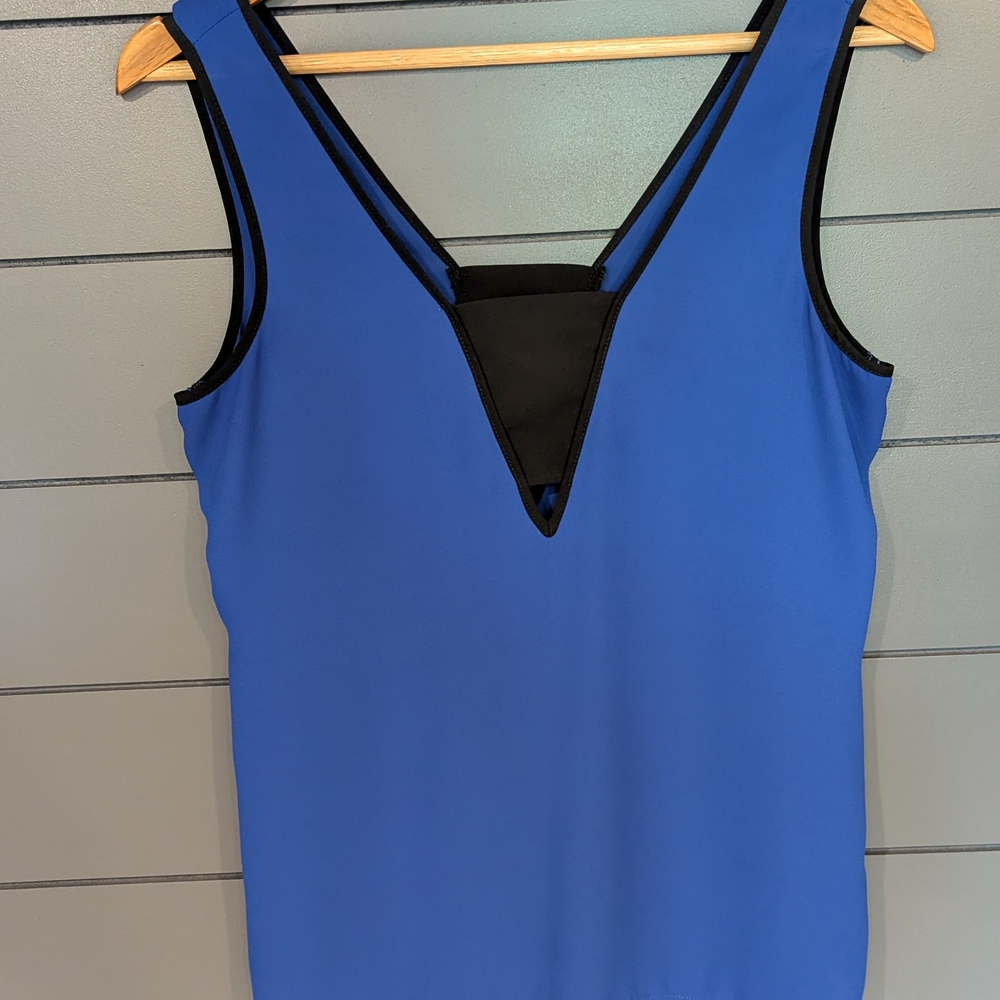 Express Royal Blue Top with Black Accents